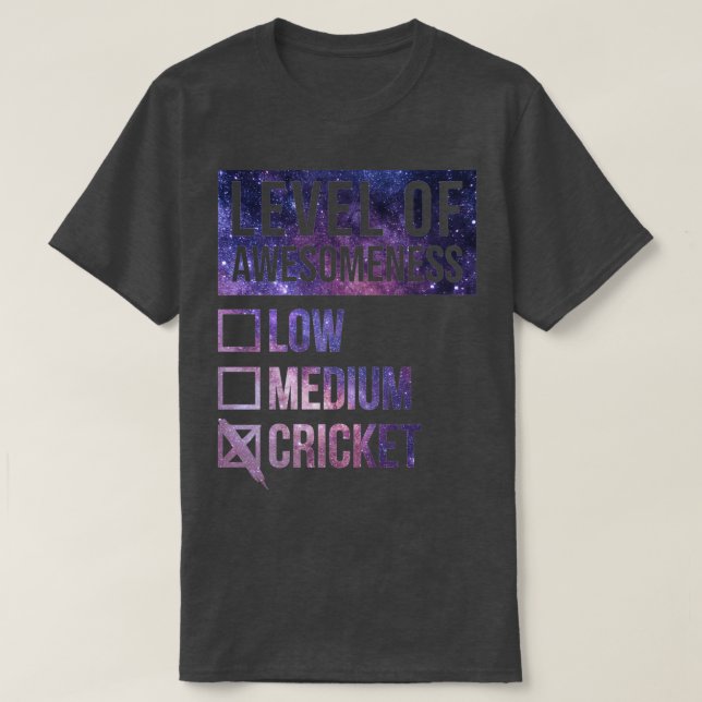 Cricket Funny Level Of Cricket Sticker T-Shirt (Design Front)