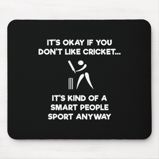 Cricket Game - Funny Smart - Player  Mouse Pad (Front)