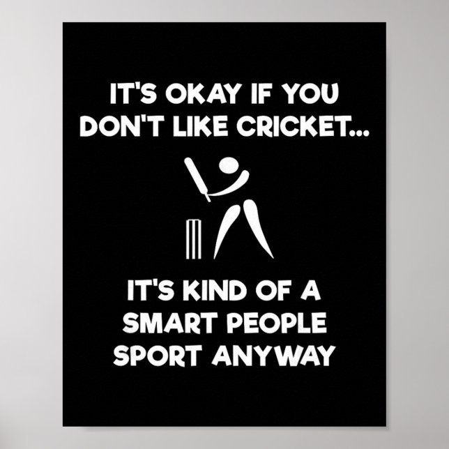 Cricket Game - Funny Smart - Player  Poster (Front)