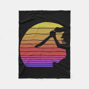 Cricket Game Gifts For Men Cricket Retro Vintage 2 Fleece Blanket