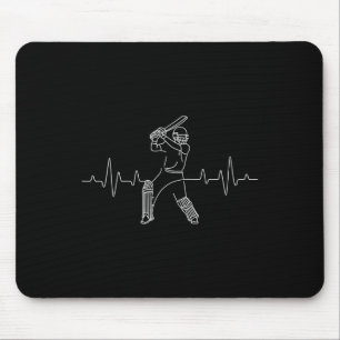 Cricket Game Heartbeat - Tsman Cricketer Bowler Tt Mouse Pad