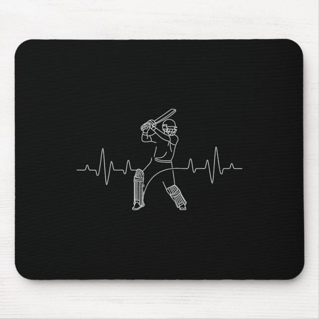Cricket Game Heartbeat - Tsman Cricketer Bowler Tt Mouse Pad (Front)