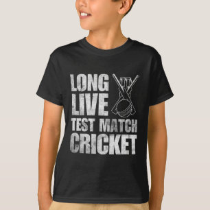 Cricket Gifts Test Cricket Cricketer India England T-Shirt