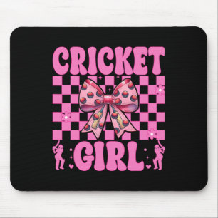 Cricket Girl Mom Mama Mothers Day Coquette Bow  Mouse Pad