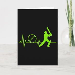Cricket Heartbeat Tee Pulse Tsman Design For Playe Card