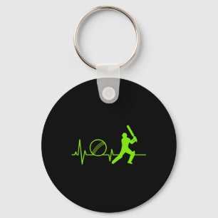 Cricket Heartbeat Tee Pulse Tsman Design For Playe Key Ring