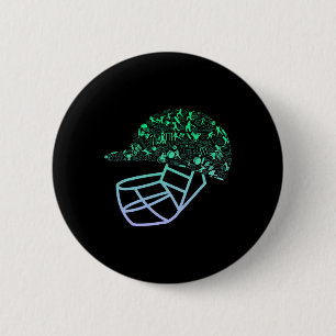 Cricket Helmet For Cricketer Boys Cricket 6 Cm Round Badge