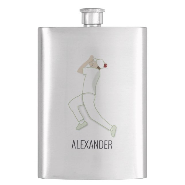 Cricket Hip Flask (Front)