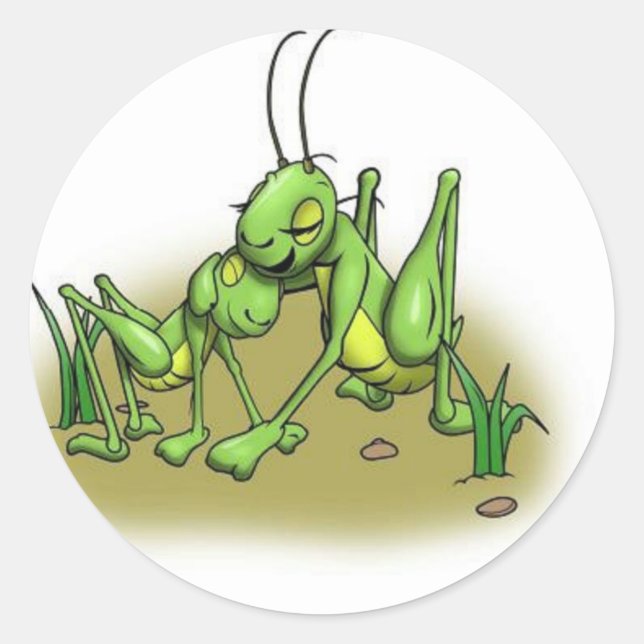 Cricket hug.JPG Classic Round Sticker (Front)