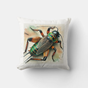 Cricket in Nature 300824IREF248 - Watercolor Cushion