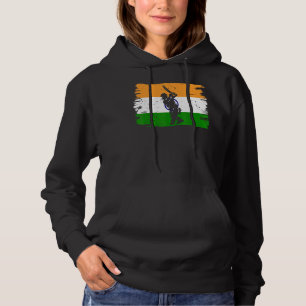 Cricket   Indian Players Flag Of India Cricket Pla Hoodie