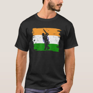 Cricket Indian Players Flag Of India Cricket Pla T-Shirt
