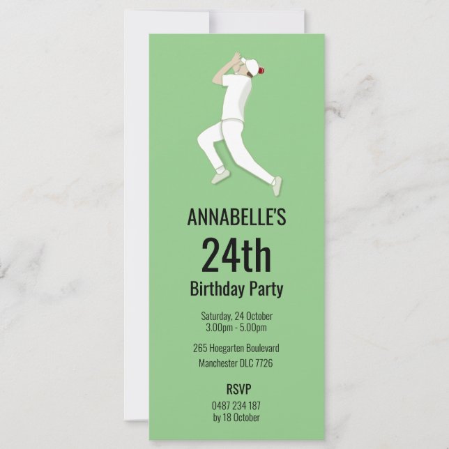 Cricket Invitation (Front)