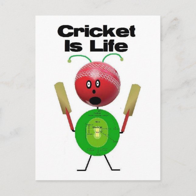 Cricket is Life Postcard (Front)