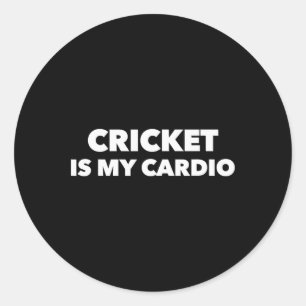 Cricket Is My Cardio Classic Round Sticker