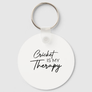 Cricket Is My Therapy  Key Ring