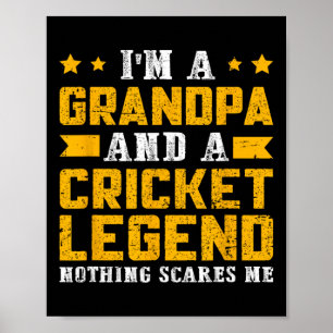 Cricket Legend Grandpa  Poster