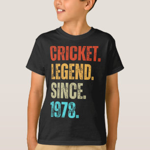 Cricket Legend Since 1978 Retro Birthday T-Shirt
