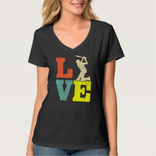 Cricket Love Batsman Cricket Players T-Shirt