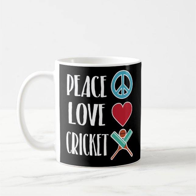 Cricket Lover Fan Player Gift Coffee Mug Gifts (Left)