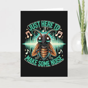Cricket Lover Just Here To Make Some Noise Card
