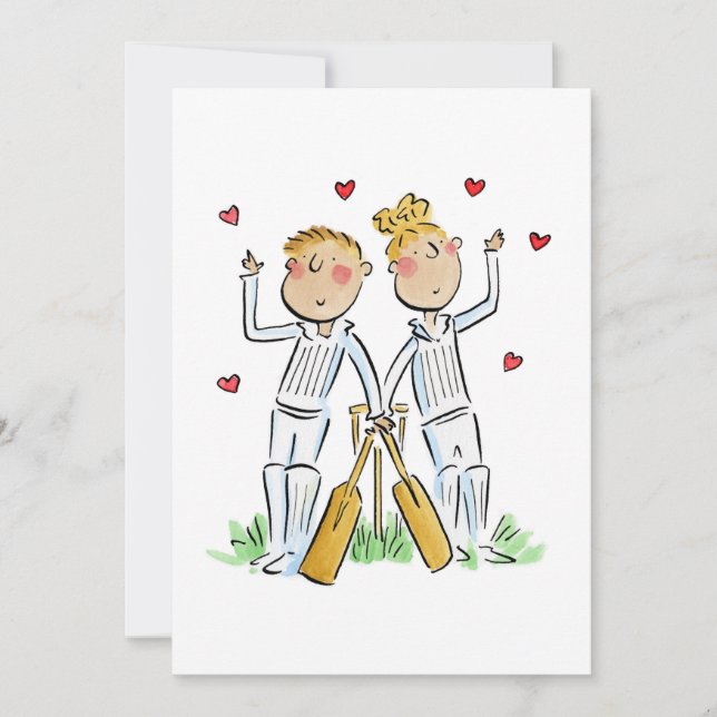 Cricket Lovers Invitation (Front)