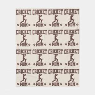 Cricket Mum Sports Enthusiast Cricket Lover Mother Fleece Blanket