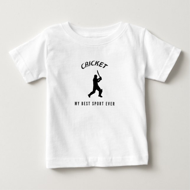 Cricket my best sport ever baby T-Shirt (Front)