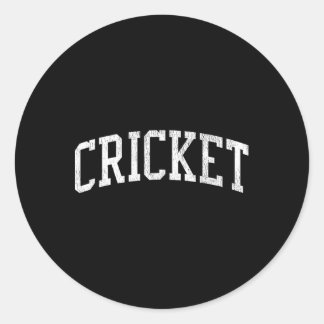 Cricket Nc Vintage Athletic Sports Js02 Classic Round Sticker