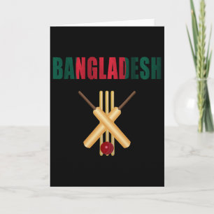 Cricket Ngladesh Flag T Ll Wicket Card