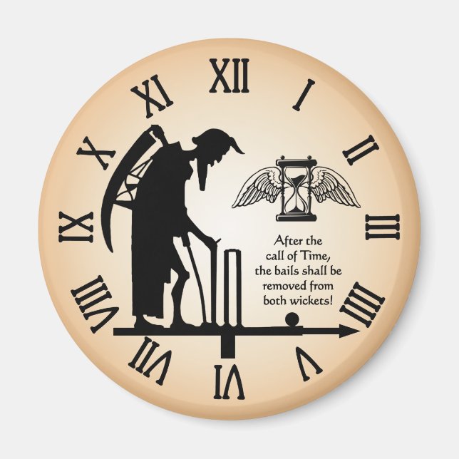 Cricket Old Father Time Magnet (Front)
