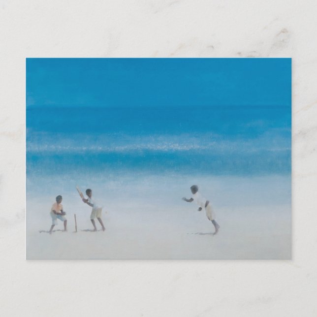 Cricket on the beach 2012 postcard (Front)