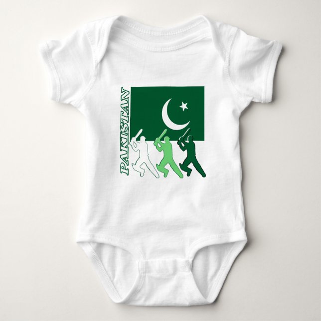 Cricket Pakistan Baby Bodysuit (Front)