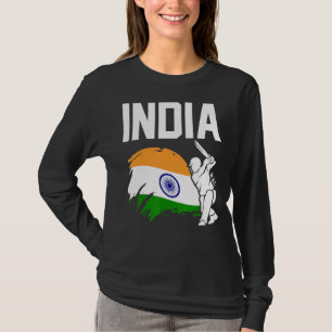 Cricket    Patriotic Indian Players  Flag Of India T-Shirt