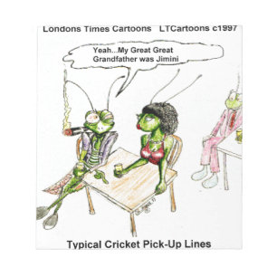 Cricket Pick-Up Lines Funny Notepad