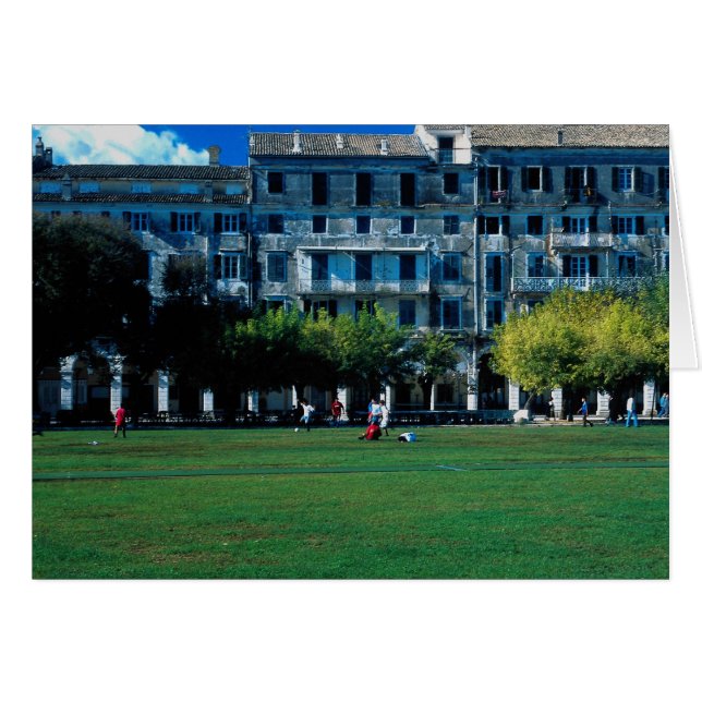 Cricket pitch on the esplanade, Corfu, Greece (Front Horizontal)