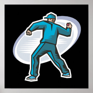 Cricket Pitcher Poster