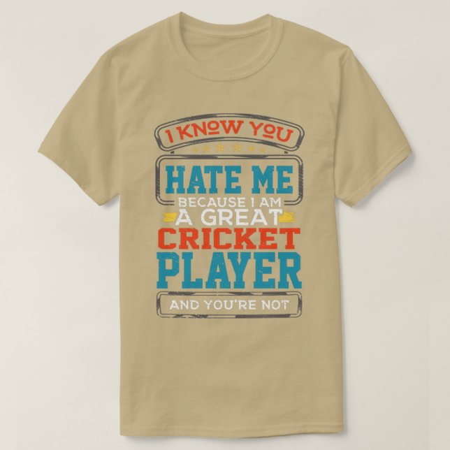 Cricket Player1  T-Shirt (Design Front)