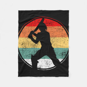 Cricket Player Coach Retro Vintage Cool Gift Fleece Blanket