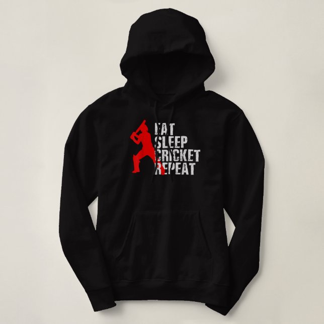 Cricket Player Cool Gift  Hoodie (Design Front)
