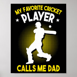 Cricket Player Cricket Dad Poster