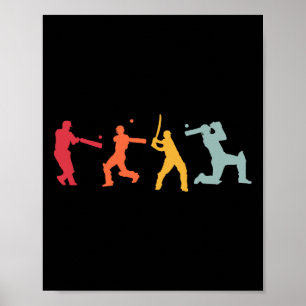 Cricket Player Cricket Sport Vintage Cricket 3 Poster
