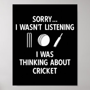 Cricket Player Cricket Sport Vintage Cricket Poster