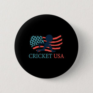 Cricket Player Cricket Usa Team Coach American Fla 6 Cm Round Badge