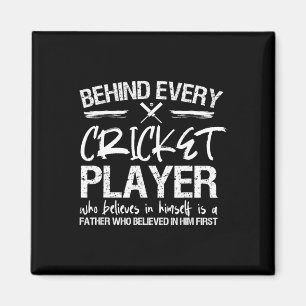 Cricket Player Dad Magnet