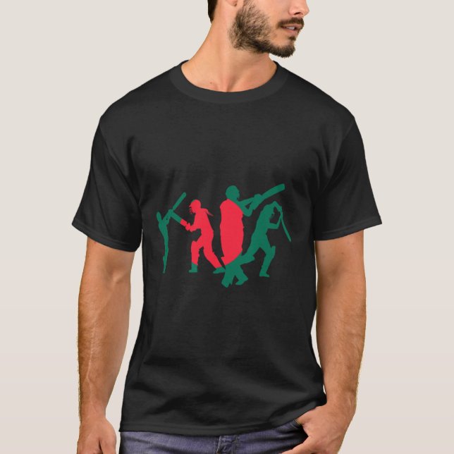 Cricket Player Design 1  T-Shirt (Front)