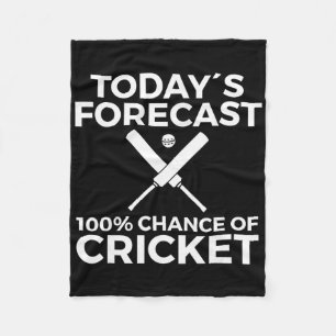 Cricket Player Fleece Blanket