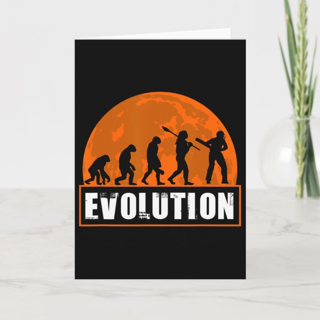 Cricket Player Funny Cricket Human Evolution  Card (Front)