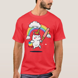 Cricket Player Funny Unicorn T-Shirt