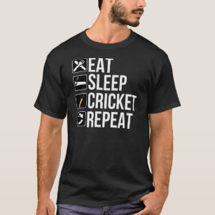 Cricket Player Gift - Eat Sleep Cricket Repeat T-Shirt